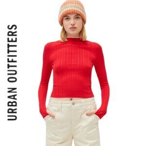 NEW Urban Outfitters UO BDG Kiara Red Open-Back Sweater L